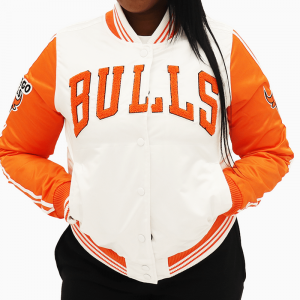 Chicago Bulls NBA Satin Orange Jacket