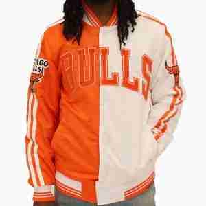 Chicago Bulls NBA Varsity Orange Jacket