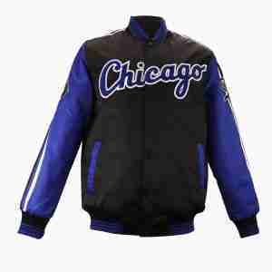 Chicago White Sox Varsity Satin Black Jacket