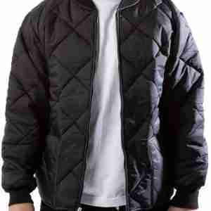 Diamond Nylon Quilted Flight Jacket
