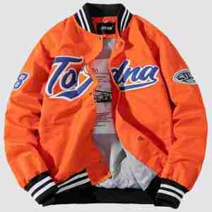 Harajuku NASA Windbreaker Streetwear Orange Jacket