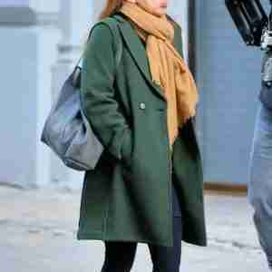 Inventing Anna Vivian Green Wool Coat