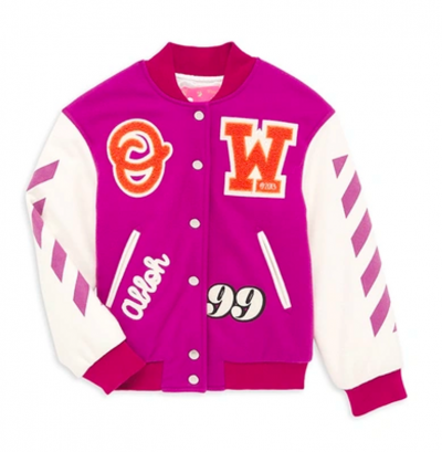 Kids' Little Girl's & Girl's Patch Varsity Bomber Jacket