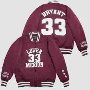 Kobe Bryant #33 Lower Merion Burgundy Varsity Jersey