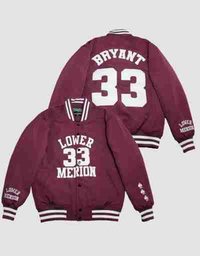 Kobe Bryant #33 Lower Merion Burgundy Varsity Jersey