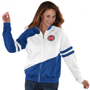 Ladies Detroit Pistons Track Blue Jacket