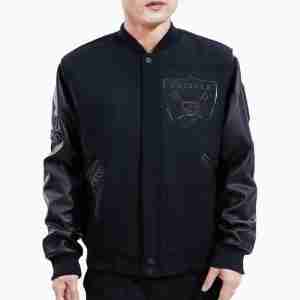 Las Vegas Raiders Black Varsity Jacket