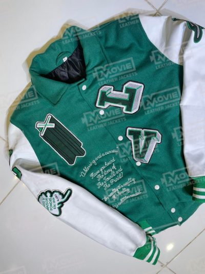 Louis Vuitton Varsity Green Wool Jacket
