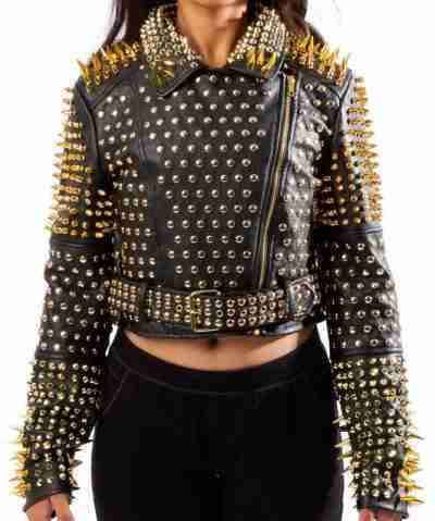 Lucifer Crop Leather Jacket