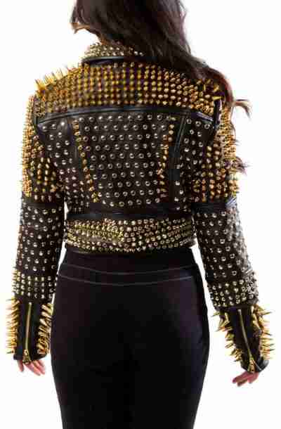 Lucifer Studded Crop Jacket