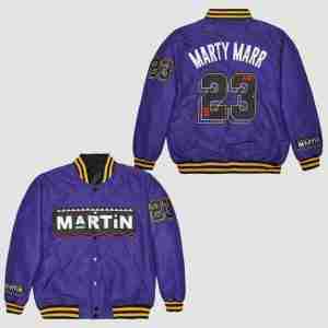 Martin Marty Marr #23 Purple Varsity Jacket