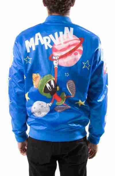 Men Blue Marvin Leather Jacket
