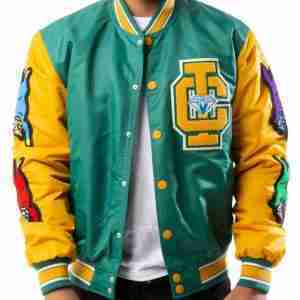 Men Rashomon Nylon Green & Yellow Jacket