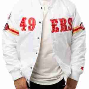 Men San Francisco 49ers White Jacket