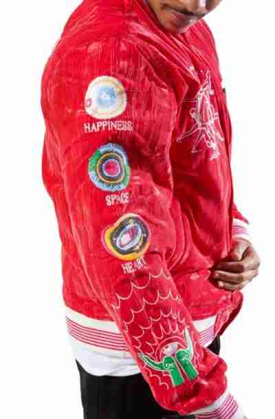 Men Stardust Red Wool Jacket