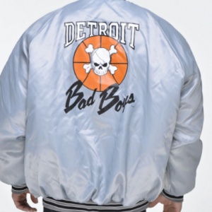 Mens Detroit Bad Boys Gray Jacket