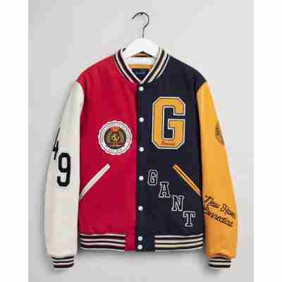 Multicolored Varsity Badge Jacket