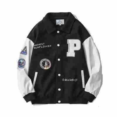 P-75 Black & White Varsity Jacket