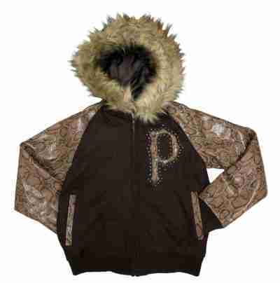 Pelle Pelle Black Snake Print Wool Brown Jacket