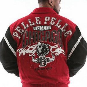 Pelle Pelle Chicago Bull Maroon Jacket