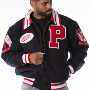 Pelle Pelle Marc Buchanan Black Varsity Jacket