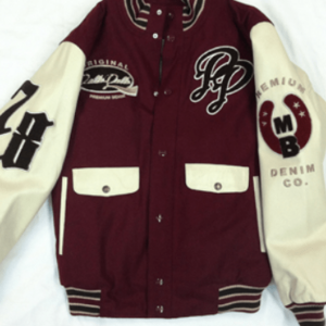 Pelle Pelle Maroon Varsity Jacket