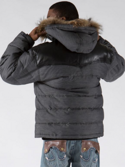 Pelle Pelle Shield Yoke Fur Gray Jacket
