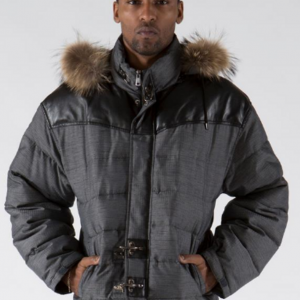 Pelle Pelle Shield Yoke Fur Gray Nylon Jacket