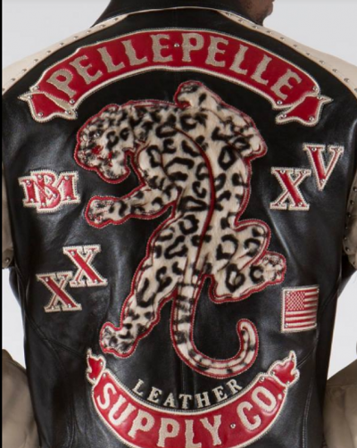 Pelle Pelle Varsity Biker Blackivory Plush Jacket