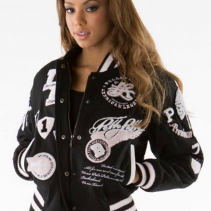 Pelle Pelle Women American Legend Black Varsity Jacket