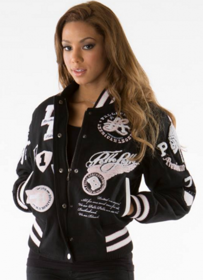 Pelle Pelle Women American Legend Black Varsity Jacket