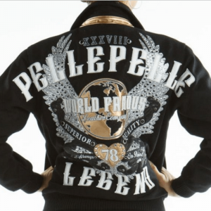 Pelle Pelle World Famous Legend Black Varsity Jacket