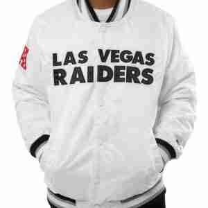 Raiders Las Vegas Back Shield Satin Jacket