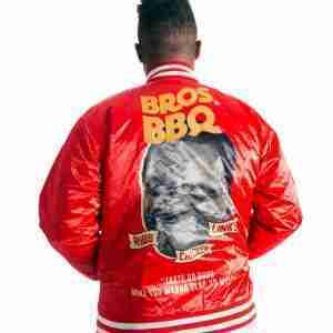 Red Bros Bbq Satin Jacket