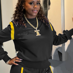 Shante Broadus Black Bandana Tracksuit