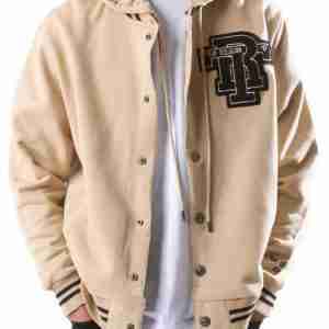Varsity Brown Hoodie Jacket