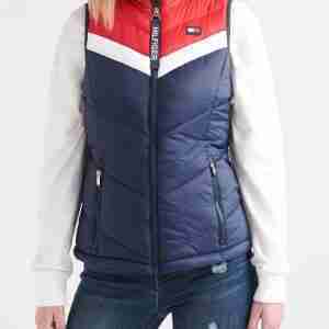 Varsity Chevron Blocked Vest