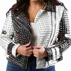 Women Moto Leather Jacket
