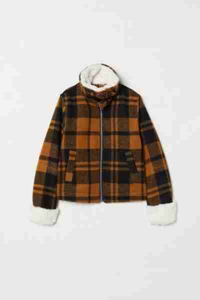 Alexis Floyd Inventing Anna Plaid Brown Jacket