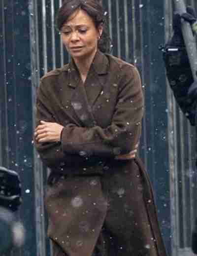 All the Old Knives 2022 Thandiwe Newton Brown Coat