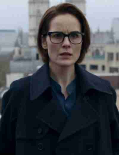 Anatomy of a Scandal Michelle Dockery Black Wool Coat