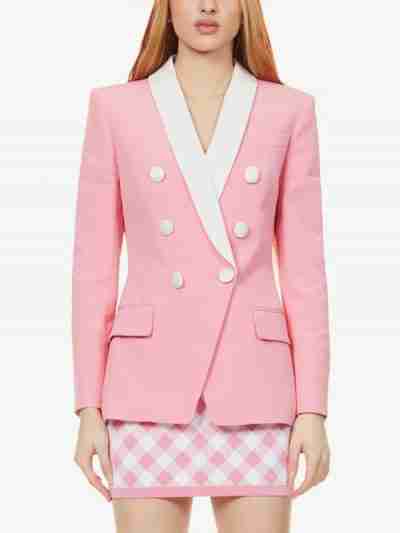 Bel-Air Hilary Banks Pink Double Breasted Blazer
