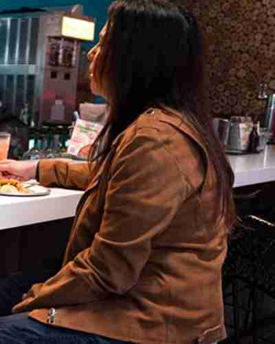 Better Things Season 5 Pamela Adlon Suede Brown Jacket