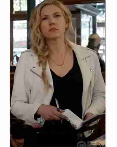 Big Sky Jenny Hoyt White Leather Moto White Jacket