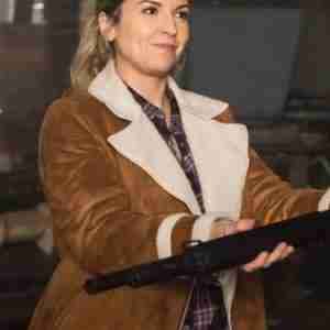 Donna Hanscum Supernatural Brown Shearling Leather Jacket