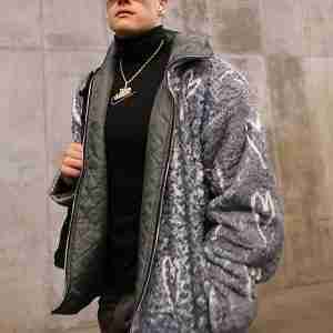 Joe Burrow NFL Sherpa Heart Gray Jacket