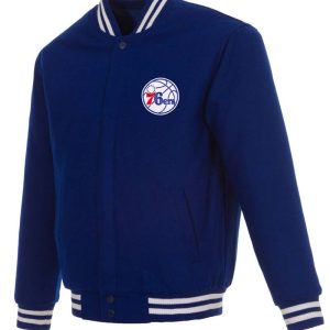 Philadelphia 76ers Varsity Royal Blue Wool Jacket