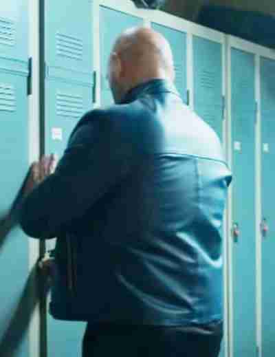 Restless 2022 Franck Gastambide Blue Leather Jacket