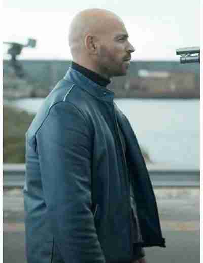 Restless 2022 Franck Gastambide Leather Blue Jacket