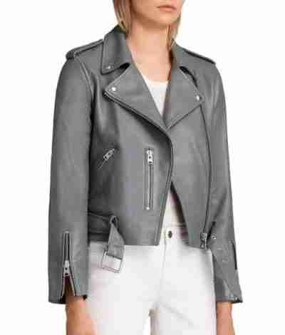 The Rookie S03 Nyla Harper Grey Motorcycle Jacket
